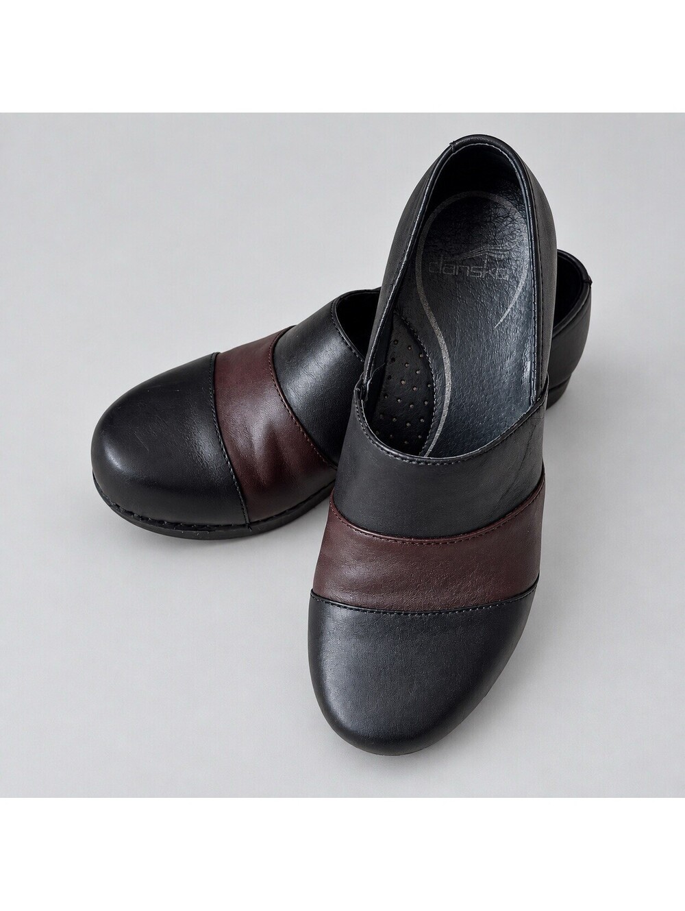 Dansko Shoes Womens 37 Clog Slip On Casual Block Heels Leather Black Brown